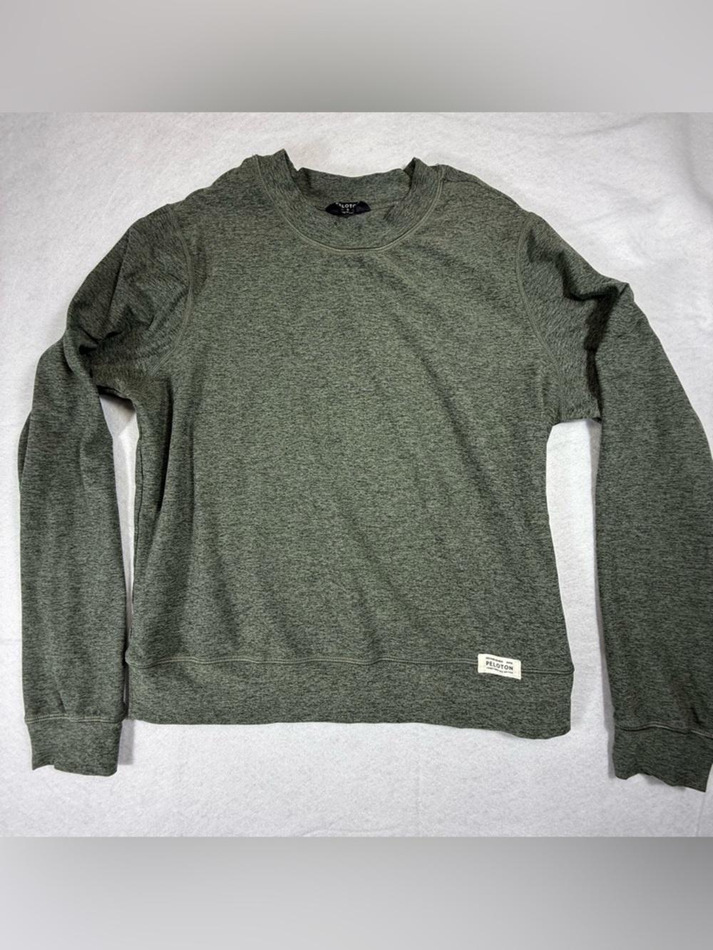 Peloton Dreamblend Pullover Crewneck Heather Green Long Sleeve Size S